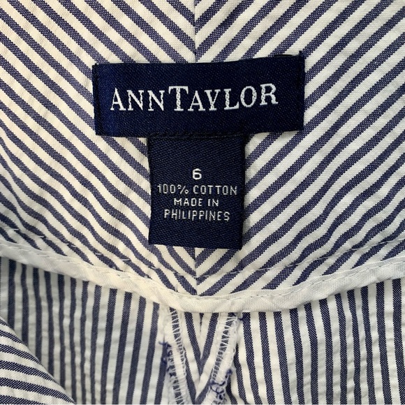 Ann Taylor Blue Seersucker Pants - Picture 5 of 7